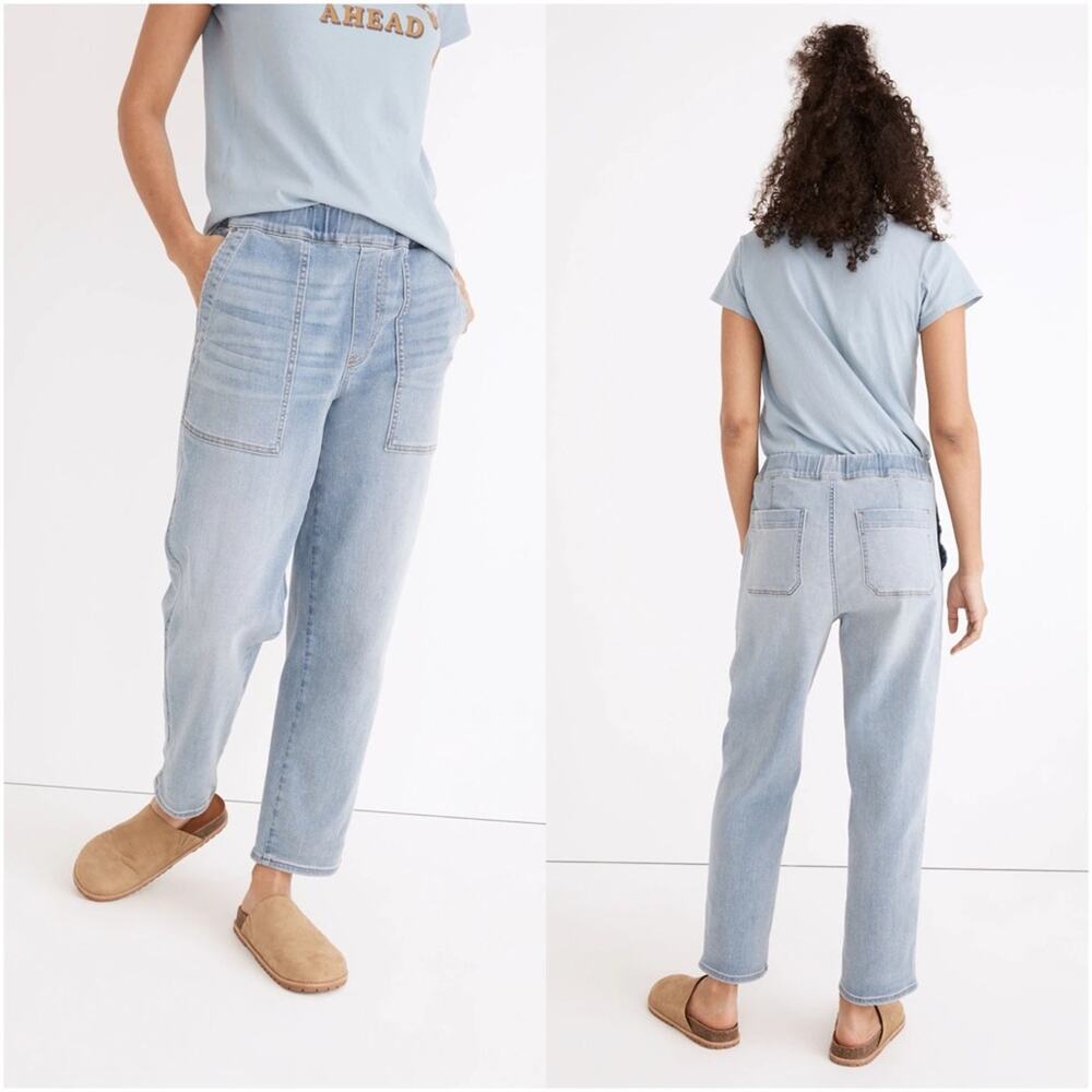 Madewell Pull-On Relaxed Jeans in Lisford Wash